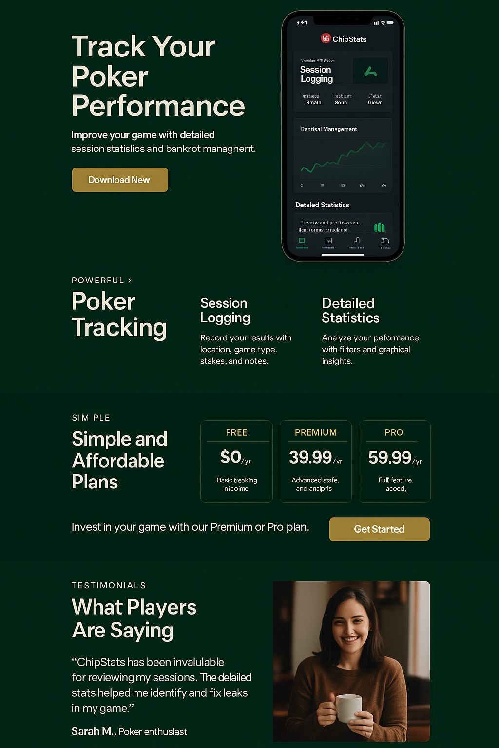 ChipStats app mockup